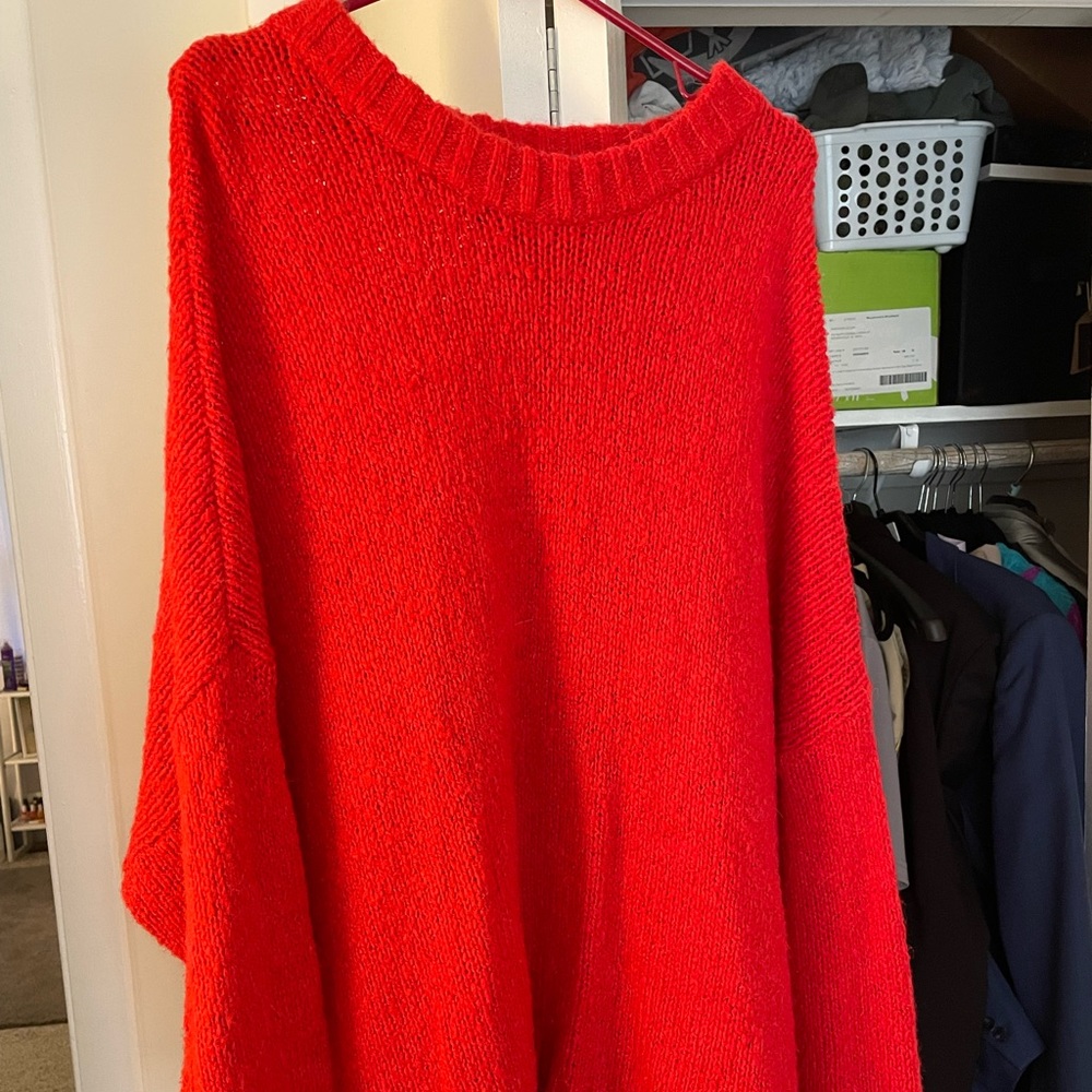 Aerie Red Oversized Sweater